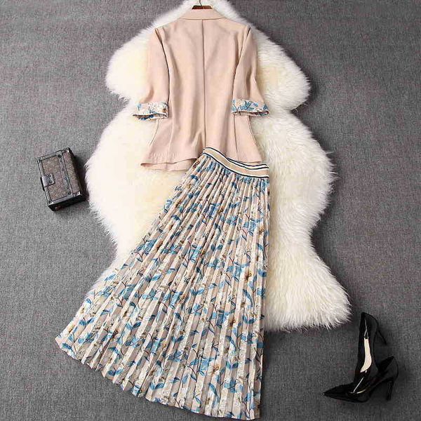 two piece dress ladies skirt blazer spring summer coat women notched collar single button coat+ flower print pleated skirt idp1, White
two piece dress ladies skirt blazer spring summer coat women notched collar single button coat+ flower print pleated skirt idp1, White