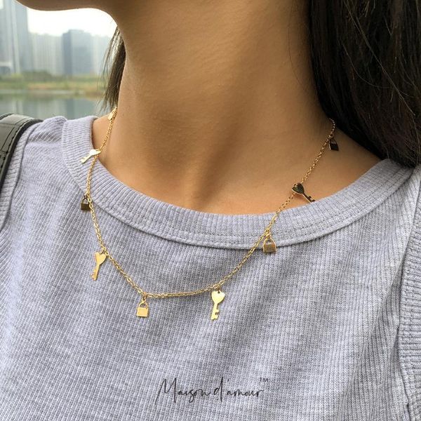 chains wholesale simple bohemia ethnic geometric lock and key pendants trendy temperament chain necklace, Silver
chains wholesale simple bohemia ethnic geometric lock and key pendants trendy temperament chain necklace, Silver