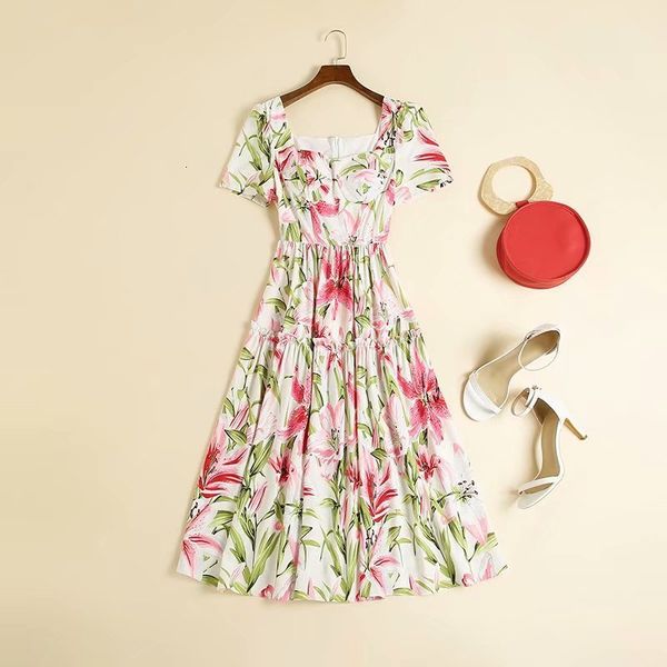 dress summer women square collar sweet floral print short sleeve large swing dress beautiful, Black;gray
dress summer women square collar sweet floral print short sleeve large swing dress beautiful, Black;gray