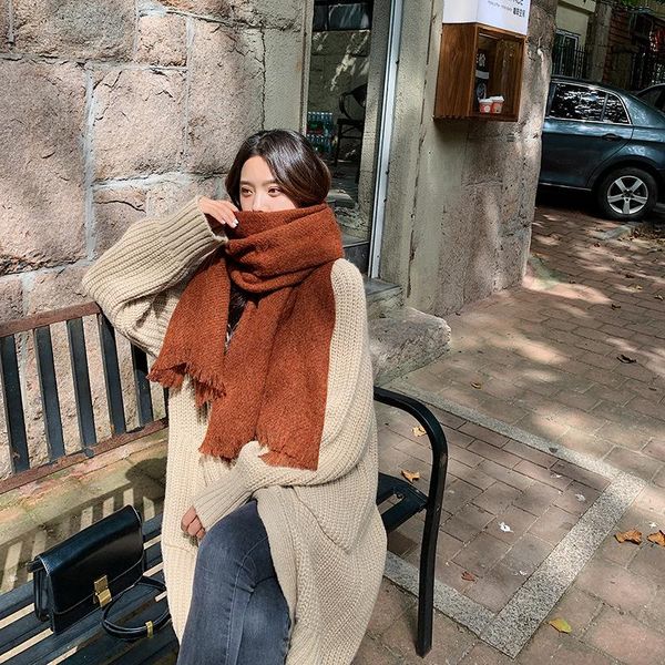 scarves korean version of the solid-color scarf female imitation cashmere thickened to keep warm shawl two-use student neck small fresh, Blue;gray
scarves korean version of the solid-color scarf female imitation cashmere thickened to keep warm shawl two-use student neck small fresh, Blue;gray
