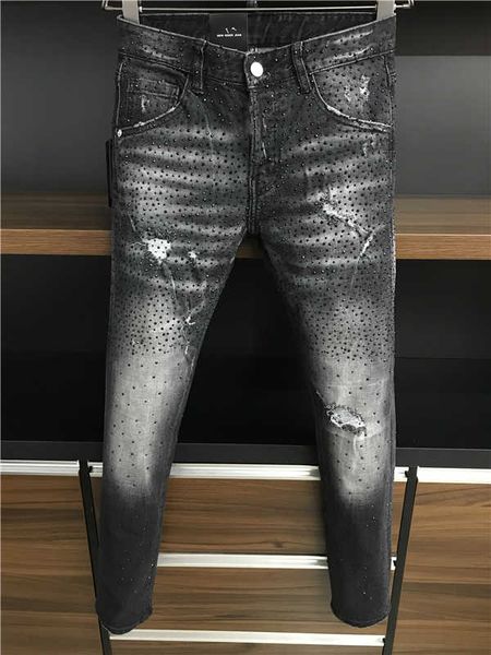 2021 summer classic hole men's jeans holed motorcycle rock tight slim striped fashion pants size 28-30-32-34-36-38 t28, Blue
2021 summer classic hole men's jeans holed motorcycle rock tight slim striped fashion pants size 28-30-32-34-36-38 t28, Blue
