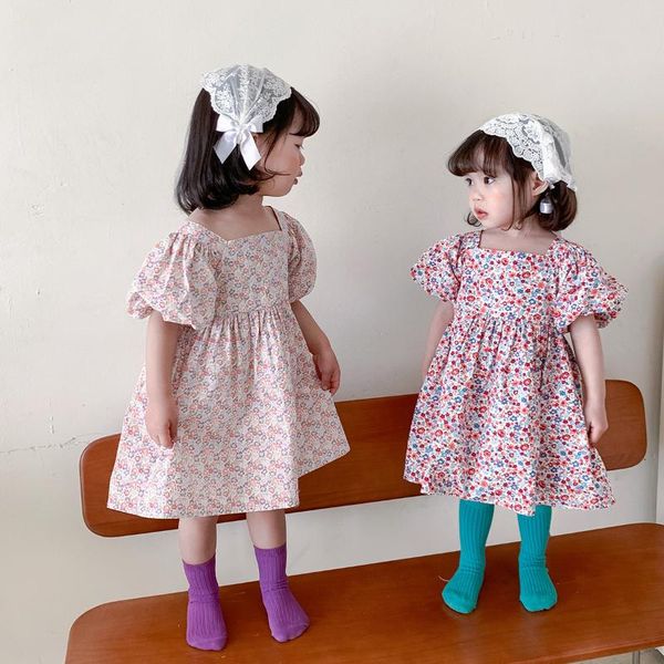 summer korean style puff sleeve girls dress children floral princess girl girl's dresses, Red;yellow
summer korean style puff sleeve girls dress children floral princess girl girl's dresses, Red;yellow