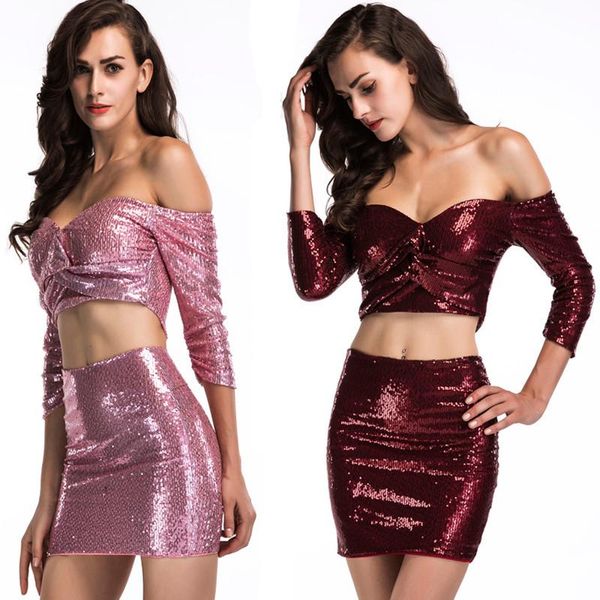 party dresses fashion lady off the shoulder stretch sequin homecoming hollow out fake two-piece vestidos de noche bling robe, White;black
party dresses fashion lady off the shoulder stretch sequin homecoming hollow out fake two-piece vestidos de noche bling robe, White;black