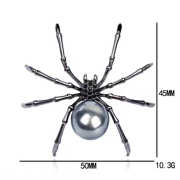 net red brooch ins high-end retro alloy spider black gold-plated blacks pearl diamond brooches, Gray
net red brooch ins high-end retro alloy spider black gold-plated blacks pearl diamond brooches, Gray