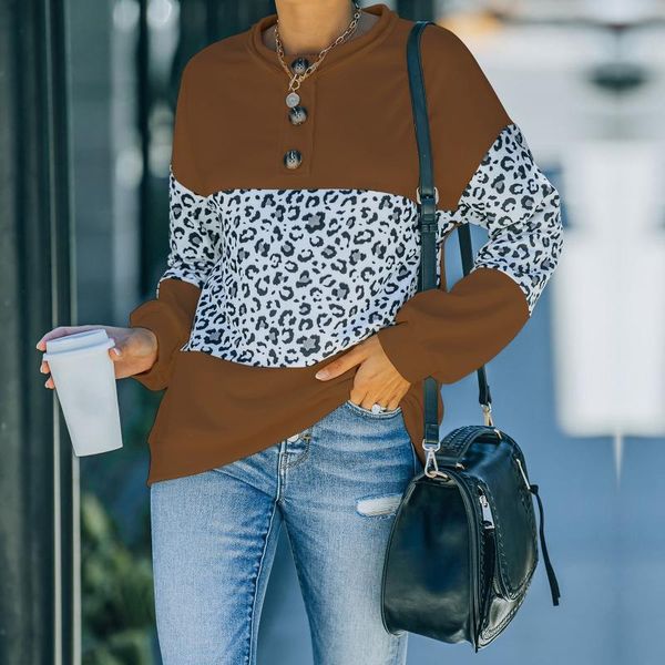 women's hoodies & sweatshirts 2021 fashion pullover sweatshirt for women stitched leopard long sleeve button loose plus size warm hoode, Black
women's hoodies & sweatshirts 2021 fashion pullover sweatshirt for women stitched leopard long sleeve button loose plus size warm hoode, Black