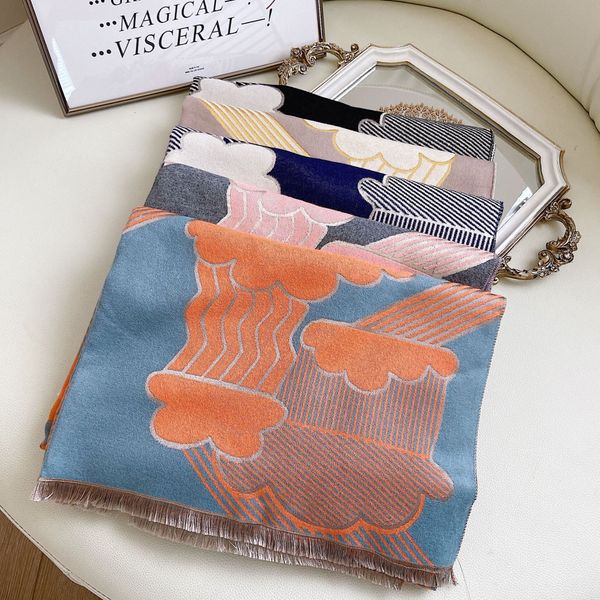 new fashion all-match artificial cashmere scarf cloud striped womens autumn and winter warm air-conditioned room dual-use shawl wholesale, Blue;gray
new fashion all-match artificial cashmere scarf cloud striped womens autumn and winter warm air-conditioned room dual-use shawl wholesale, Blue;gray