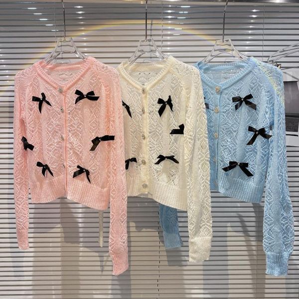 women's knits & tees 2021 summer bow decoration elegant rhinestone buckle sunscreen sweater woman knitted cardigan coat female thin kni, White
women's knits & tees 2021 summer bow decoration elegant rhinestone buckle sunscreen sweater woman knitted cardigan coat female thin kni, White