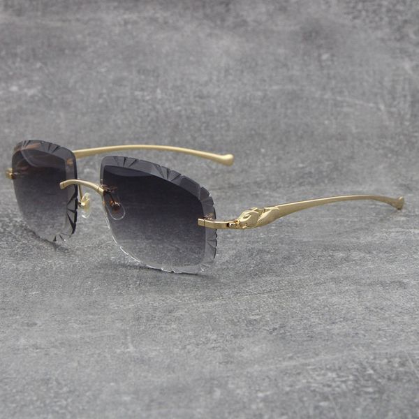 designer square rimless leopard series sunglasses men women vintage shades driving carved lens male sun glasses fashion metal eyewear with b, White;black
designer square rimless leopard series sunglasses men women vintage shades driving carved lens male sun glasses fashion metal eyewear with b, White;black