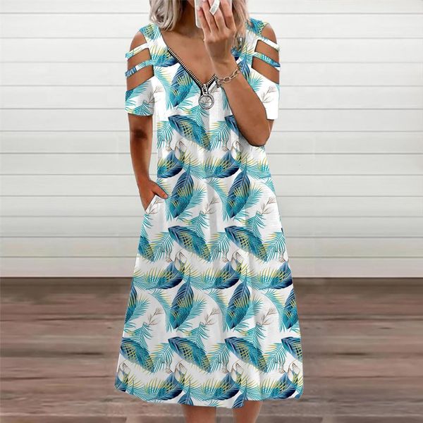 40 floral print summer womens dresses v neck casual zipper sundresses hollow out short sleeve vestidos, Black;gray
40 floral print summer womens dresses v neck casual zipper sundresses hollow out short sleeve vestidos, Black;gray