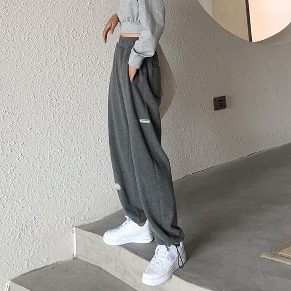women's pants & capris 2021 spring autumn casual fashionable women high waist elastic band trousers oversized chic for ladies, Black;white
women's pants & capris 2021 spring autumn casual fashionable women high waist elastic band trousers oversized chic for ladies, Black;white