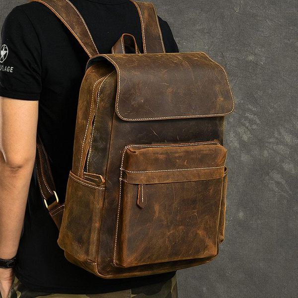 backpack genuine leather men vintage lapcrazy horse backpacks for school bag mochilas travel male
backpack genuine leather men vintage lapcrazy horse backpacks for school bag mochilas travel male