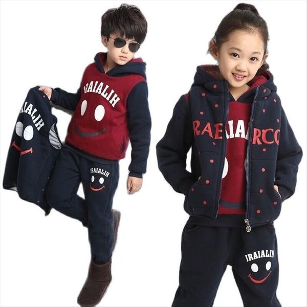 childrens plush clothes kids three piece suit autumn and winter thickening clothing sets boys girls suits 5 6 8 10, White
childrens plush clothes kids three piece suit autumn and winter thickening clothing sets boys girls suits 5 6 8 10, White