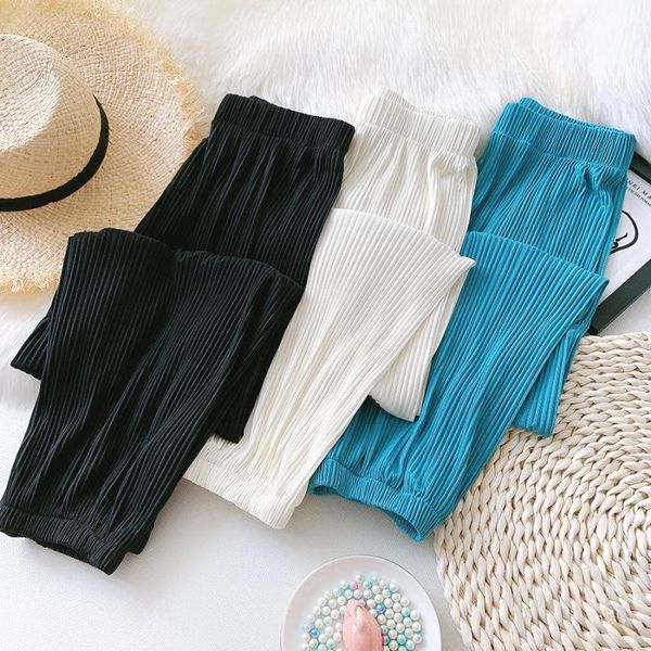 women's pants & capris 2021 women summer solid color stretch high waist pleated white female trousers ankle length, Black;white
women's pants & capris 2021 women summer solid color stretch high waist pleated white female trousers ankle length, Black;white