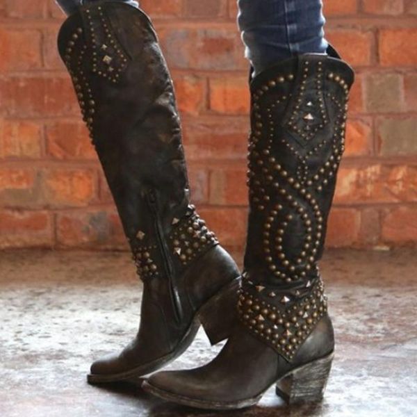 boots bonjomarisa brand vintage retro round toe chunky heel mid calf western for women 2021 metal riding, Black
boots bonjomarisa brand vintage retro round toe chunky heel mid calf western for women 2021 metal riding, Black