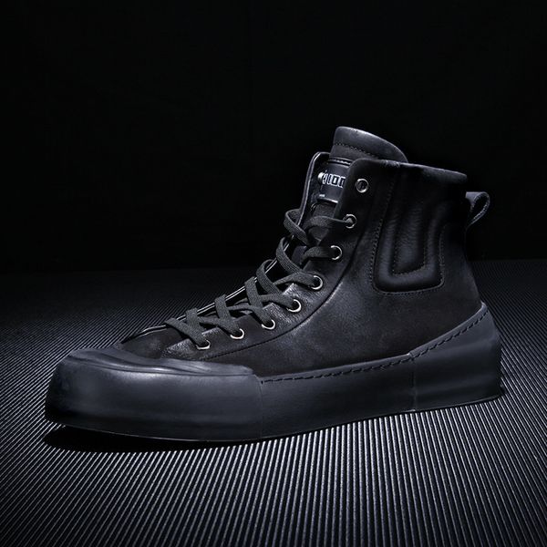 autumn korean fashion leather high men's thick solid color flat bottom tid0e brand gaobang black shoes
autumn korean fashion leather high men's thick solid color flat bottom tid0e brand gaobang black shoes