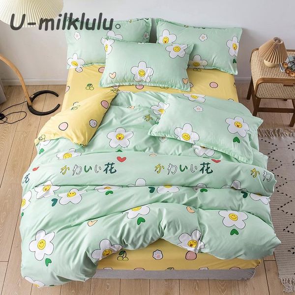 flower printed bedding set nordic sheet green duvet cover single double king size elastic bed pillowcases 4pcs sets
flower printed bedding set nordic sheet green duvet cover single double king size elastic bed pillowcases 4pcs sets