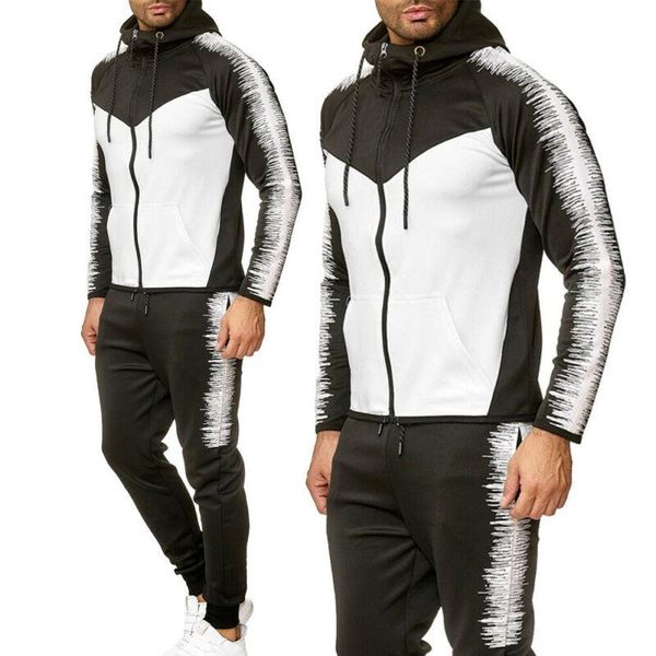 men's tracksuits 2021 set zipper long sleeve hooded coat drawstring pant casual comfortable print sports suit plus size, Gray
men's tracksuits 2021 set zipper long sleeve hooded coat drawstring pant casual comfortable print sports suit plus size, Gray