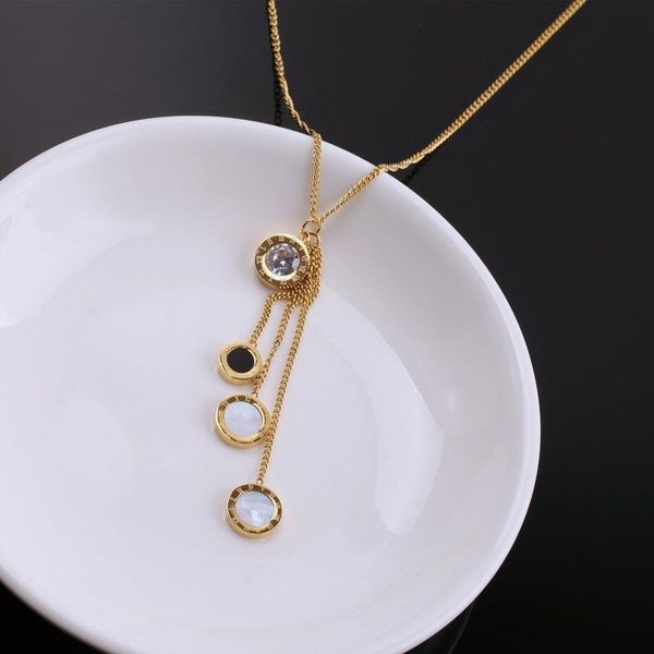 pendant necklaces tosako stainless steel necklace titanium pendants sweater chain roman numerals women's 2021 trend jewelry, Silver
pendant necklaces tosako stainless steel necklace titanium pendants sweater chain roman numerals women's 2021 trend jewelry, Silver