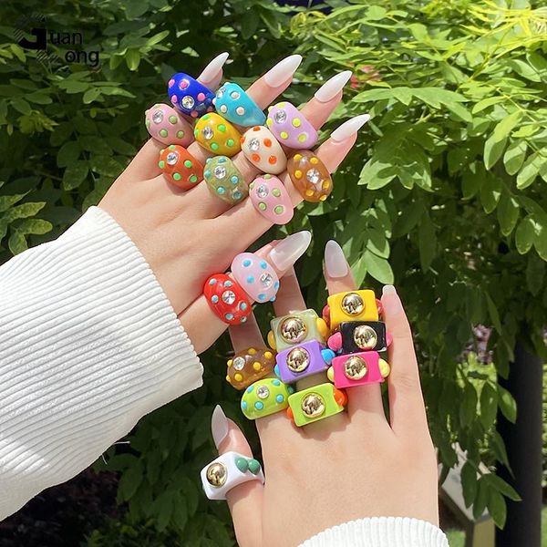 cluster rings guanlong resin colorful fashion cute for women minimalist big round finger teen girls vintage pink large jewelry, Golden;silver
cluster rings guanlong resin colorful fashion cute for women minimalist big round finger teen girls vintage pink large jewelry, Golden;silver