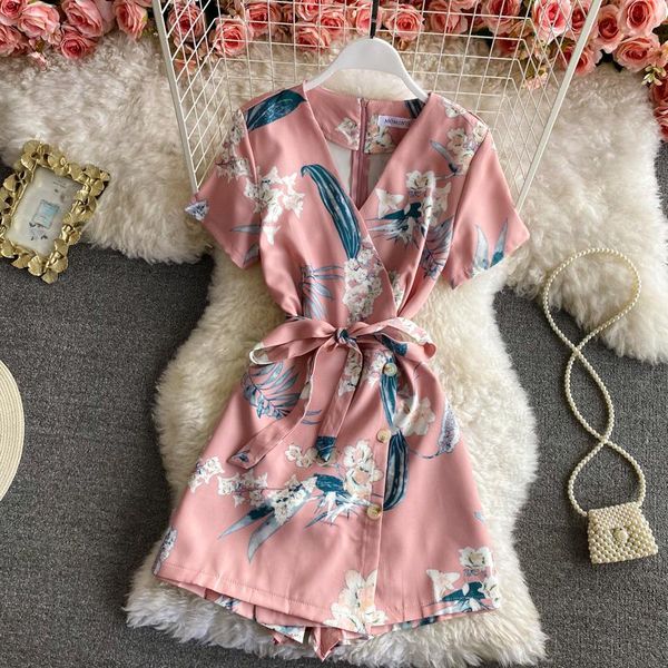 women's jumpsuits & rompers 2021 summer fashion printed womens jumpsuit short sleeve v-neck slim bodysuit korean ladies casual clothes, Black;white
women's jumpsuits & rompers 2021 summer fashion printed womens jumpsuit short sleeve v-neck slim bodysuit korean ladies casual clothes, Black;white