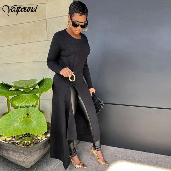 autumn winter women sweater dress mid-calf long chic female dresses fitted high slit soft rib knitted casual, Black;gray
autumn winter women sweater dress mid-calf long chic female dresses fitted high slit soft rib knitted casual, Black;gray