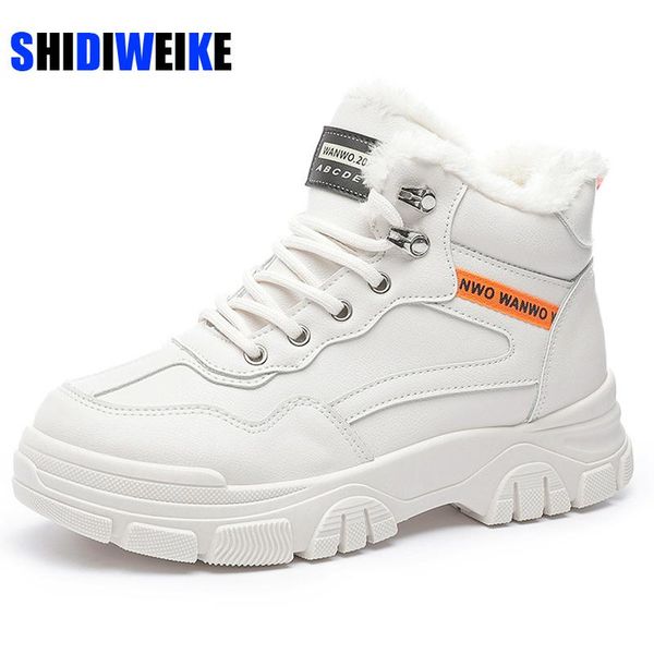 boots women's casual sneakers winter with plush fur warm shoes lace up platform, Black
boots women's casual sneakers winter with plush fur warm shoes lace up platform, Black