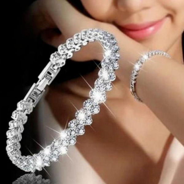 charm bracelets bracelet female inlaid with imitation diamond simple roman crystal zircon national style jewelry dating engagement gift, Golden;silver
charm bracelets bracelet female inlaid with imitation diamond simple roman crystal zircon national style jewelry dating engagement gift, Golden;silver