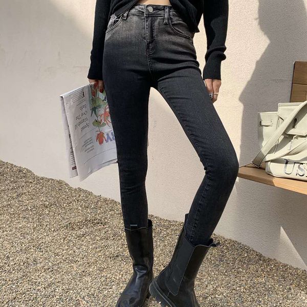 women's brim pants quilted stretch breeches of high waistbands thin pencil gradient jeans winter cotton, Blue
women's brim pants quilted stretch breeches of high waistbands thin pencil gradient jeans winter cotton, Blue