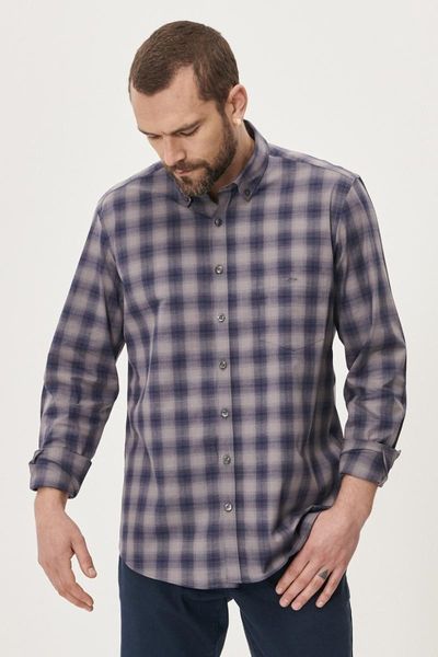 men's shirt navy blue-gray tailored slim fit checkered button collar dress shirts, White;black
men's shirt navy blue-gray tailored slim fit checkered button collar dress shirts, White;black