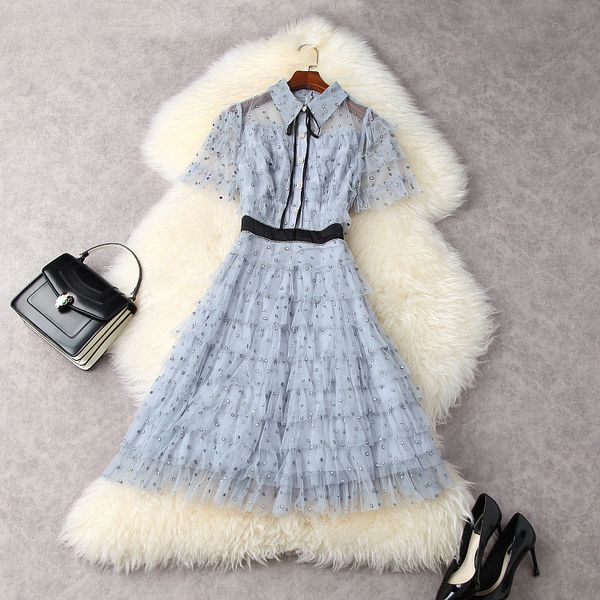 casual dresses european and american women's clothing spring bronze short sleeve lapel buttons fashion mesh cake dress fzl8, Black;gray
casual dresses european and american women's clothing spring bronze short sleeve lapel buttons fashion mesh cake dress fzl8, Black;gray