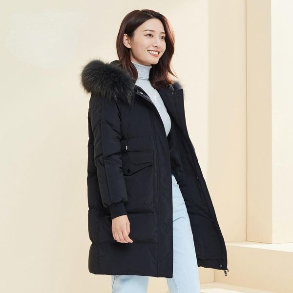 women's down & parkas winter jackets women warm coats natural raccoon fur collar thicken hooded jacket famale korean prakas abrigo muje, Black
women's down & parkas winter jackets women warm coats natural raccoon fur collar thicken hooded jacket famale korean prakas abrigo muje, Black