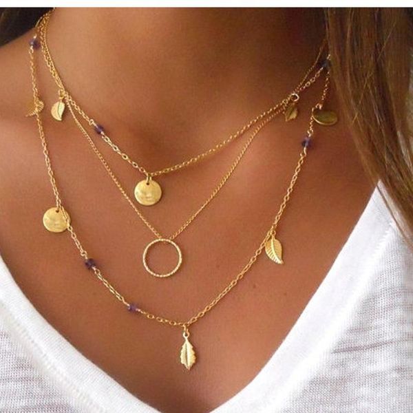 pendant necklaces silver color chain leaves multi layer necklace for women collier femme fashion jewelry 2021 gold
pendant necklaces silver color chain leaves multi layer necklace for women collier femme fashion jewelry 2021 gold