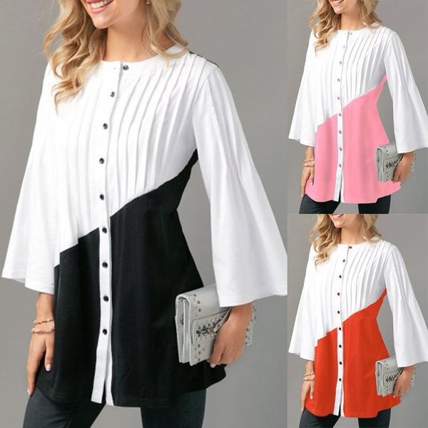 women blouses 2021 fashion long sleeve turn down collar office shirt blouse casual women's & shirts, White
women blouses 2021 fashion long sleeve turn down collar office shirt blouse casual women's & shirts, White