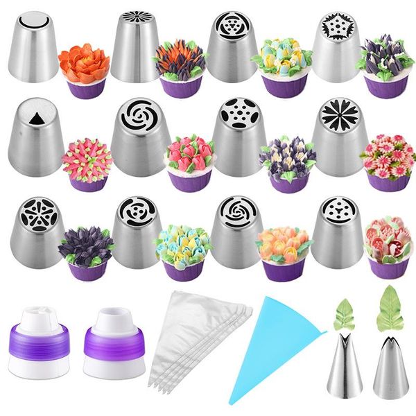 baking & pastry tools 27pcs/set russian tulip icing piping nozzles stainless steel flower cream tips bag cupcake cake decorating
baking & pastry tools 27pcs/set russian tulip icing piping nozzles stainless steel flower cream tips bag cupcake cake decorating