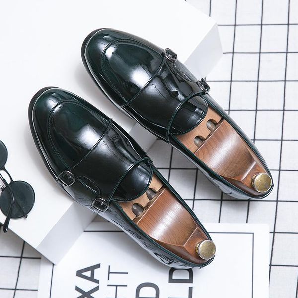 dress shoes men's classic double monk strap loafers british green formal men wedding night clup party moccasins, Black
dress shoes men's classic double monk strap loafers british green formal men wedding night clup party moccasins, Black