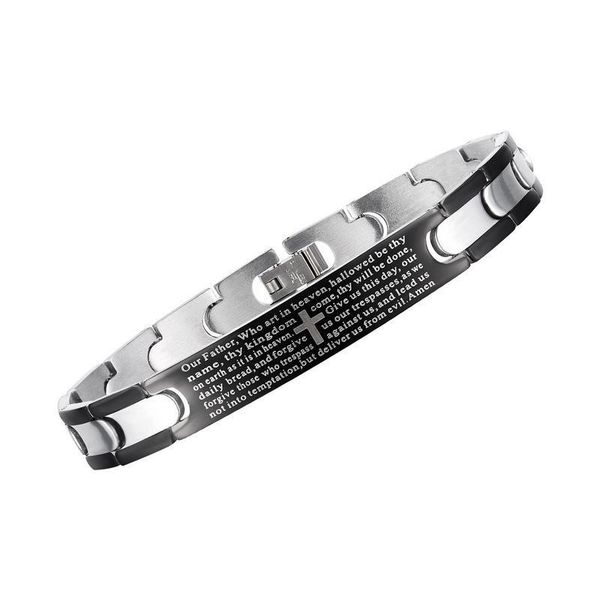 vintage bible cross men's bracelets stainless steel christian wristband bracelet for men religious jewelry charm, Golden;silver
vintage bible cross men's bracelets stainless steel christian wristband bracelet for men religious jewelry charm, Golden;silver