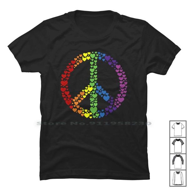 men's t-shirts peace sign rainbow hearts t shirt 100% cotton trend heart rain logo ace bow end, White;black
men's t-shirts peace sign rainbow hearts t shirt 100% cotton trend heart rain logo ace bow end, White;black