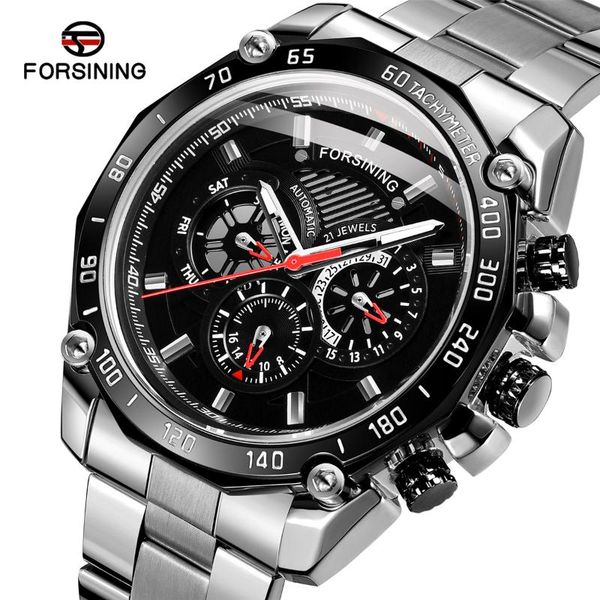 forsining automatic watch men stainless fashion waterproof tourbillon mechanical watches wristwatches, Slivery;brown
forsining automatic watch men stainless fashion waterproof tourbillon mechanical watches wristwatches, Slivery;brown
