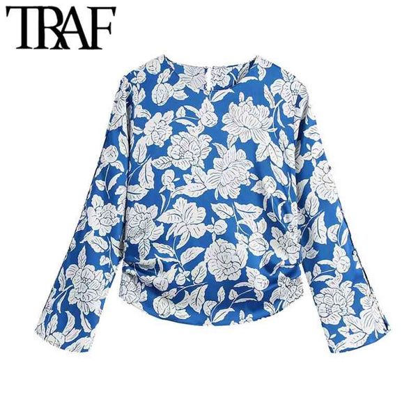 women fashion with gathering floral print cozy blouses vintage long sleeve side zipper female shirts chic 210507, White
women fashion with gathering floral print cozy blouses vintage long sleeve side zipper female shirts chic 210507, White