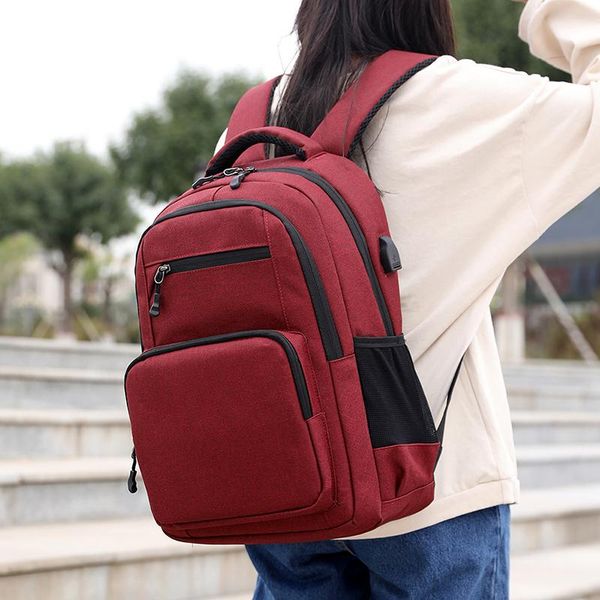 school bags for women teenage girls red backpack usb charge book bag boy waterproof travel lap15.6
school bags for women teenage girls red backpack usb charge book bag boy waterproof travel lap15.6