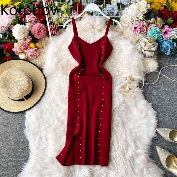korobov summer spaghetti strap women dress korean chic button knitted female dresses korean a-line vestidos femme 210430, Black;gray
korobov summer spaghetti strap women dress korean chic button knitted female dresses korean a-line vestidos femme 210430, Black;gray