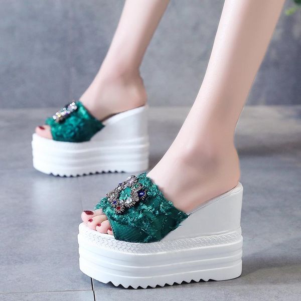 slippers 12cm ultra high woman sandals platform wedges heels creepers causal comfort women slides flip flops, Black
slippers 12cm ultra high woman sandals platform wedges heels creepers causal comfort women slides flip flops, Black