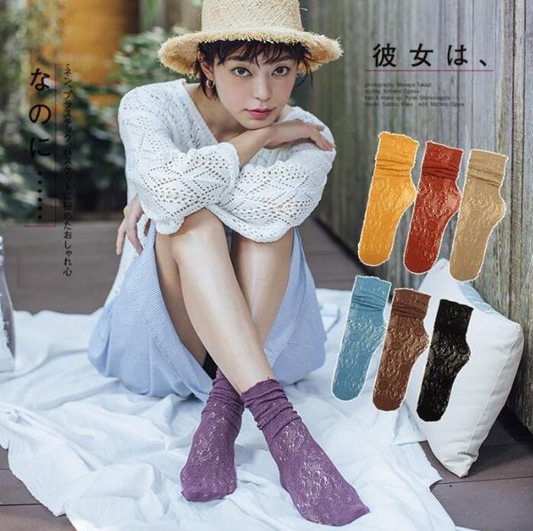 spring and summer women's socks lace hollow color pile korean version of the tube & hosiery, Black;white
spring and summer women's socks lace hollow color pile korean version of the tube & hosiery, Black;white