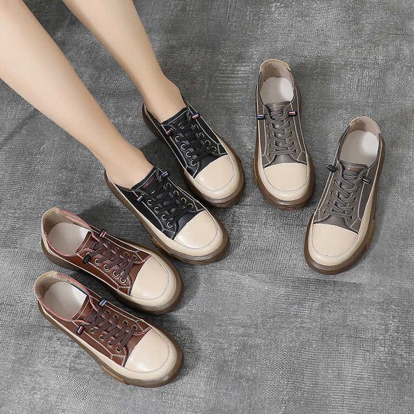 2021 cowhide beef tendon sole women's shoes soft sole retro nonslip casual shoes spring and autumn new thick sole handmade shoes y0907, Black
2021 cowhide beef tendon sole women's shoes soft sole retro nonslip casual shoes spring and autumn new thick sole handmade shoes y0907, Black