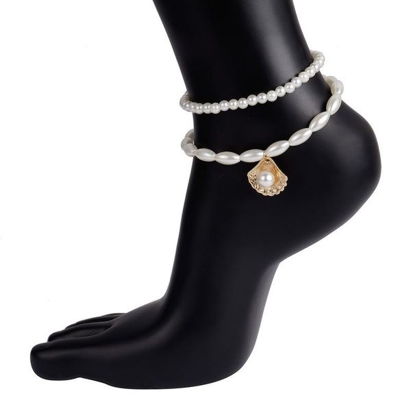 anklets retro woman baroque anklet for women simple shell pendant ladies wedding jewelry korean trendy gold color metal armband, Red;blue
anklets retro woman baroque anklet for women simple shell pendant ladies wedding jewelry korean trendy gold color metal armband, Red;blue