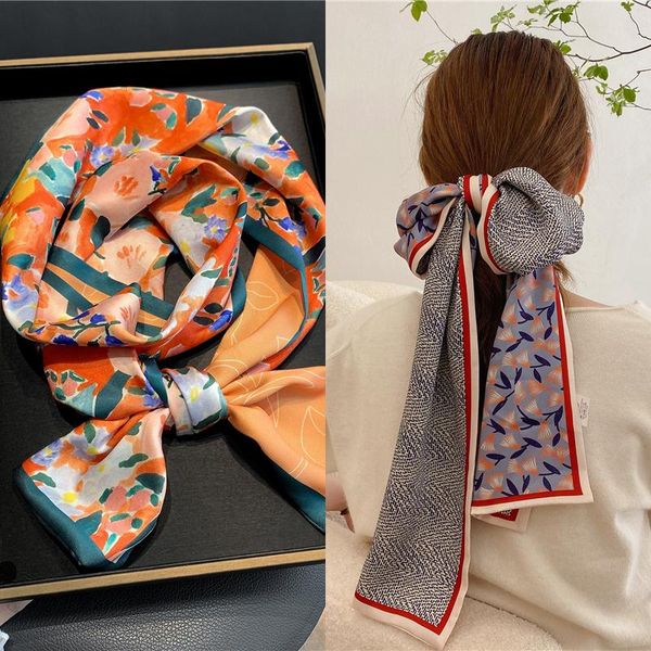 scarves women fashion skinny silk scarf hairband design print wide foulard long ribbon neckerchief bandana handle bag ties accessories, Blue;gray
scarves women fashion skinny silk scarf hairband design print wide foulard long ribbon neckerchief bandana handle bag ties accessories, Blue;gray