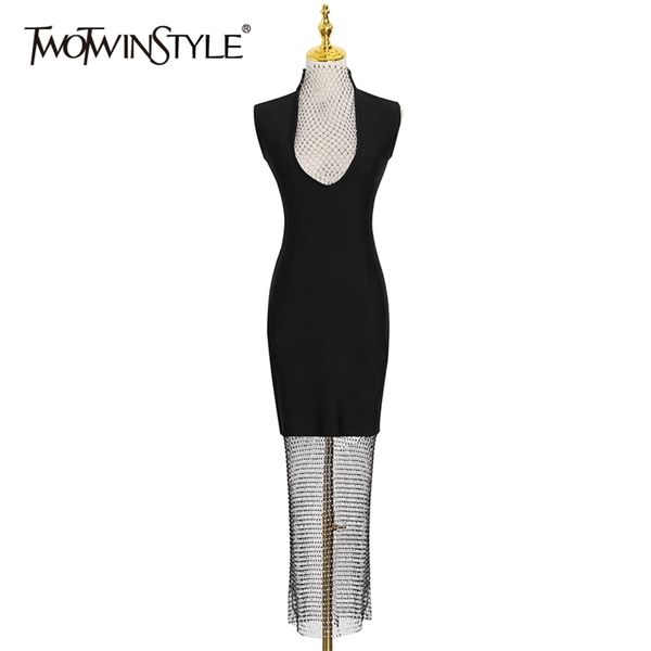 black patchwork diamond grid dress for women turtleneck sleeveless high waist slim dresses female fashion 210520, Black;gray
black patchwork diamond grid dress for women turtleneck sleeveless high waist slim dresses female fashion 210520, Black;gray