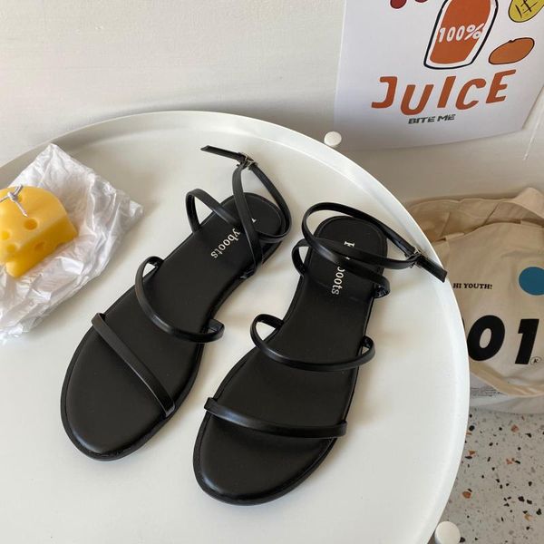 sandals fashion trend summer all-match flat-bottom solid color simple women's shoes non-slip roman, Black
sandals fashion trend summer all-match flat-bottom solid color simple women's shoes non-slip roman, Black