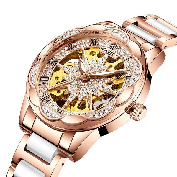 wristwatches orkina fashion women rhinestone dial automatic mechanical watches ladies ceramic strap waterproof relogio feminino, Slivery;brown
wristwatches orkina fashion women rhinestone dial automatic mechanical watches ladies ceramic strap waterproof relogio feminino, Slivery;brown