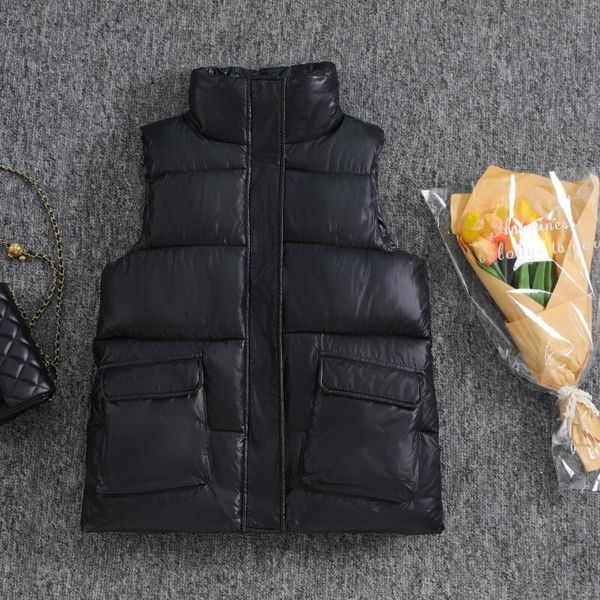 women's vests autumn waistcoat women vest 2021 jackets winter coat female sleeveless short slim thick warm jacket black, Black;white
women's vests autumn waistcoat women vest 2021 jackets winter coat female sleeveless short slim thick warm jacket black, Black;white